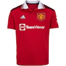 Camisa Polo Manchester United I 22/23 adidas - Infantil - Foto 1