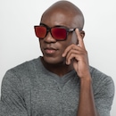 Óculos de Sol Oakley Holbrook XL Matte Black Warm Grey Prizm - Unissex - Foto 2