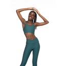 Top Fitness sem Bojo Oxer Baixa Sustentação Alça Fina Textura - Adulto - Foto 5