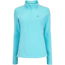 Blusa de Fleece Feminina Salomon Polar 1/2 Zíper com Proteção Solar UV - Foto 6