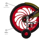 Bicicleta Infantil Aro 16 Caloi Power Rex - Freios Cantilever e Tambor - Foto 8