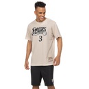 Camiseta Philadelphia 76ers NBA Mitchell & Ness Khaki Black - Masculina - Foto 2