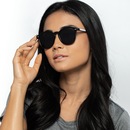 Óculos de Sol Oxer com Proteção Solar Redondo Casual - Adulto - Foto 3