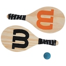 Kit de Frescobol Wilson Logo - 1 Par de Raquetes + 1 Bolinha com Capa - Foto 2