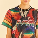 Blusa Cropped Feminina Farm Tela Voo Colorido - Foto 4