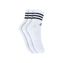 Kit de Meia adidas Adulto Cano Alto 3 Listras - 3 Pares - Foto 1