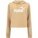 Blusa Feminina Cropped Puma com Capuz Essentials Logo - Foto 1
