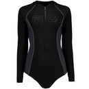 Maiô Feminino Fila Manga Longa Zip III - Foto 1