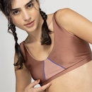 Top Fitness Sem Bojo Lauf Baixa Sustentação Ametista - Adulto - Foto 5