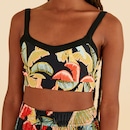 Top sem Bojo Farm Baixa Sustentação Alcinha Noite de Coqueiro Adulto - Foto 4