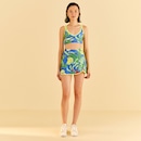 Short Saia Feminino Farm Beach Tennis Folhas Banana - Foto 4