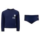 Conjunto Infantil Oxer Camiseta Manga Longa + Sunga com Proteção UV - Foto 1