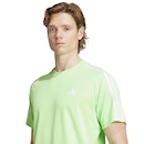 Camiseta Masculina adidas Manga Curta Essentials 3 Listras - Foto 4