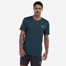 Camiseta Masculina ASICS Manga Curta Respirável de Secagem Rápida Refletiva Mescla - Foto 4