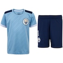 Kit Fardamento Manchester City Infantil Camiseta + Calção - Foto 1