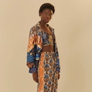 Jaqueta Feminina Farm sem Capuz Lenço Magia Tropical - Foto 1