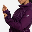 Jaqueta Corta-Vento Feminina ASICS com Capuz Toyama Estampa Linhas - Foto 6