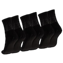 Kit de Meias Cano Médio Oxer com 3 Pares Atoalhada Tamanho 34 a 38 Adulto - Foto 2