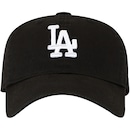 Boné do Los Angeles Dodgers Aba Curva New Era MLB Strapback 920 ST Permanent BLK - Foto 2