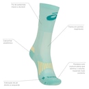 Meia Rally Crew Cano Alto Tamanho 39-44 ASICS Adulto - Foto 2