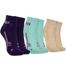 Kit 3 Pares de Meias ASICS Cano Baixo Quarter Tamanho 34-38 Adulto - Foto 1