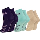 Kit 3 Pares de Meias ASICS Cano Baixo Quarter Tamanho 34-38 Adulto - Foto 2