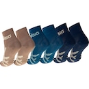 Kit 3 Pares de Meias ASICS Cano Baixo Quarter Tamanho 34-38 Adulto - Foto 2