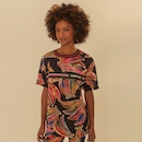 Camiseta Feminina Farm Rio Manga Curta Banana Artsy Dry Fit - Foto 1