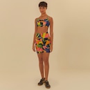 Bermuda Feminina Farm Biker Floresta Leopardo Cós Médio Média Compressão - Foto 3