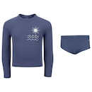 Conjunto Infantil Oxer Camiseta Manga Longa + Sunga com Proteção UV Menino - Foto 1