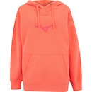Blusão Feminino Mizuno com Capuz Canguru Big Logo - Foto 1
