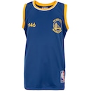 Kit de Uniforme do Golden State Warriors Infantil Braziline NBA Camiseta Regata + Calção - Foto 2