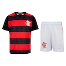 Kit de Uniforme do Flamengo Infantil Braziline Mini Craque Camiseta + Calção - Foto 1