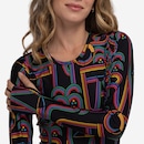 Macaquinho Feminino Farm Manga Longa Logotuca Abertura para Dedo - Foto 6