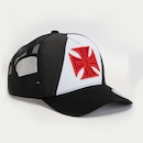 Boné do Vasco da Gama Aba Curva Supercap Trucker Strapback Faixa e Cruz de Malta Adulto - Foto 3
