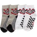 Kit de Meias do Corinthians Rikam Soquete Tamanho 21 ao 24 - Foto 2