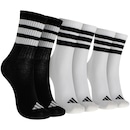 Kit de Meias adidas Cano Médio Crew Juvenil 3 Pares - Foto 1