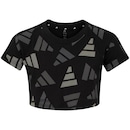 Blusa Cropped Juvenil adidas Manga Curta Seasonal Essentials Logo Celebration - Foto 1