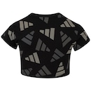 Blusa Cropped Juvenil adidas Manga Curta Seasonal Essentials Logo Celebration - Foto 2