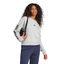 Blusa de Moletom Feminina adidas Essentials 3 Listras - Foto 3