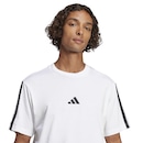 Camiseta Masculina adidas Manga Curta 3 Stripes - Foto 4