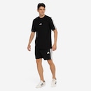 Camiseta Masculina adidas Manga Curta 3 Stripes - Foto 4