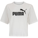 Blusa Cropped Feminina Puma Manga Curta Ess N1 Logo Relaxed - Foto 1