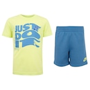 Conjunto Infantil Nike On The Move Boys Camiseta + Bermuda - Foto 1