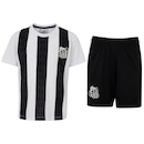 Kit de Uniforme do Santos Infantil Braziline Mini Craque Camiseta + Calção - Foto 1