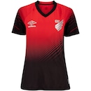 Camisa do Athletico-PR I 25 Torcedor Umbro Feminina - Foto 1