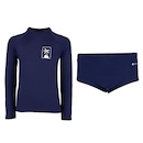 Conjunto Infantil Oxer Camiseta Manga Longa + Sunga com Proteção UV Menino - Foto 1
