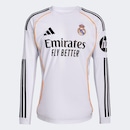 Camisa do Real Madrid I 25/26 adidas Manga Longa Masculina - Foto 6