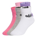 Kit de Meias adidas Ankle Linear Infantil 5 Pares - Foto 1