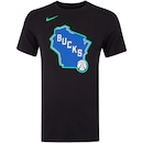 Camiseta Milwaukee Bucks NBA Nike Logo Masculina - Foto 1